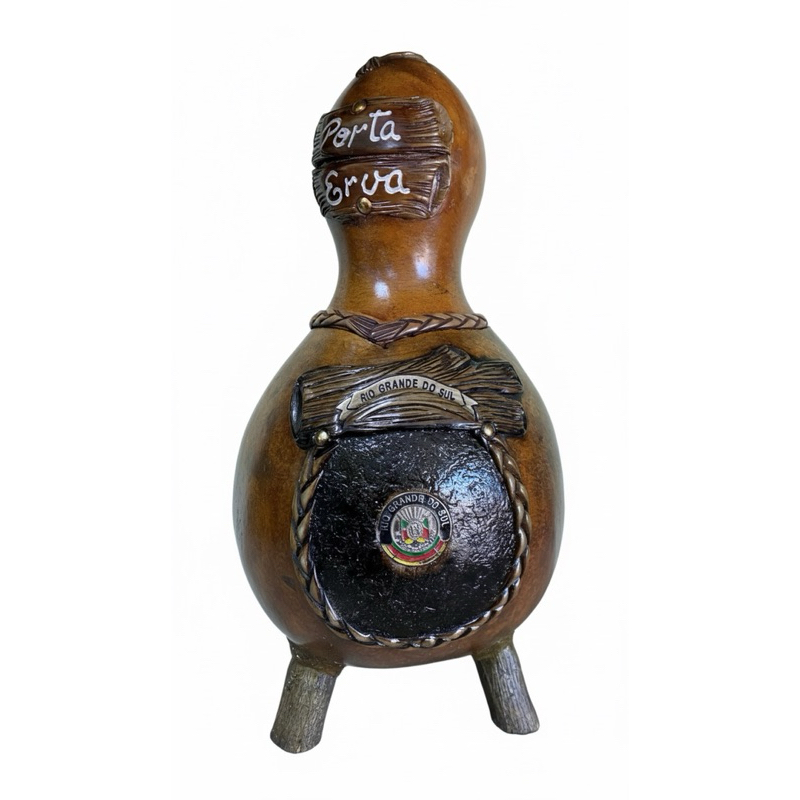 porta erva mate chimarrão Tereré grande em porongo cabaça artesanal selecionado lindo para colocar 2 kg erva mate