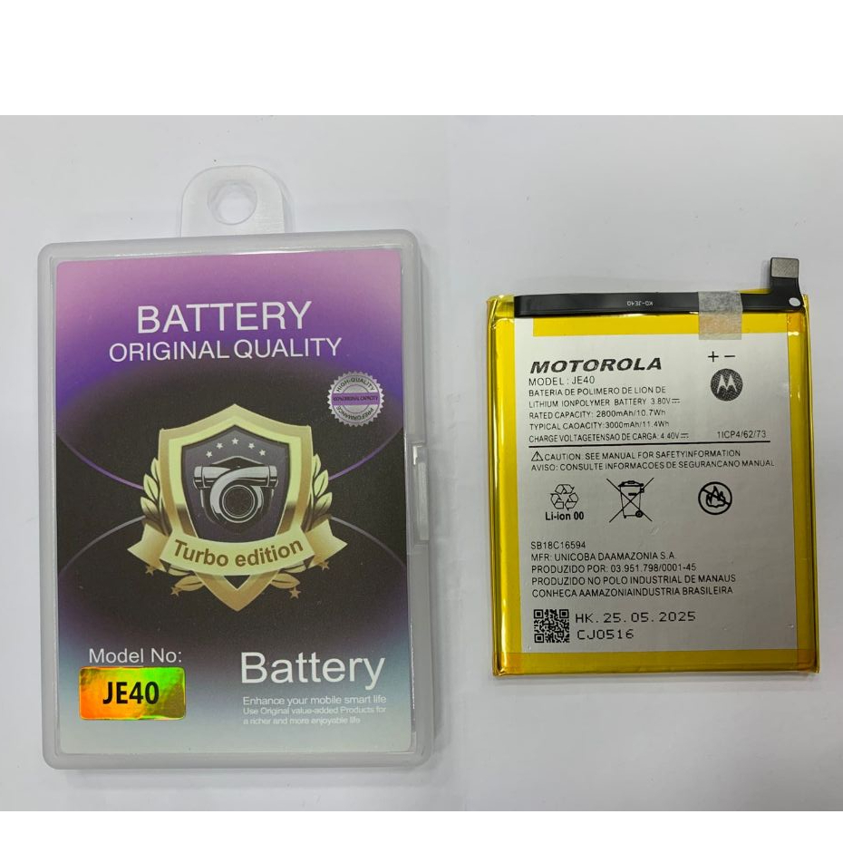 Bateria JE40 compatível com MOTO ONE / G7 PLAY