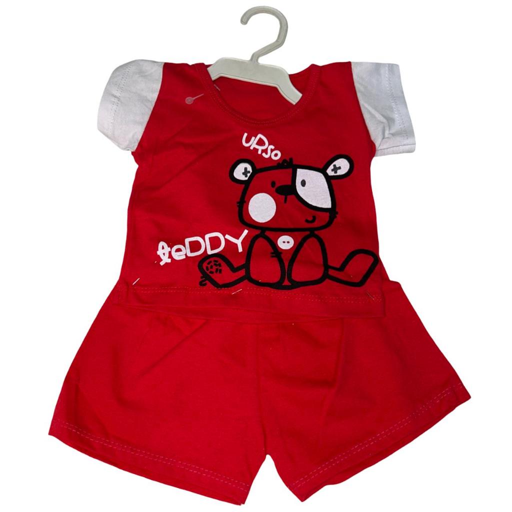 Conjunto  baby  Infantil -  camiseta + bermuda -Tamanho: M