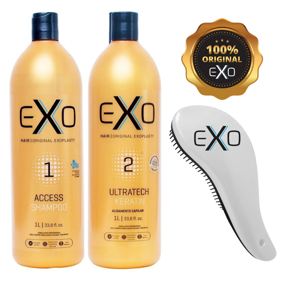 Kit Exoplastia - Alisamento Shampoo Acess + Ultratech Keratin 1L - EXO