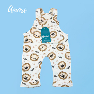 Jardineira para bebê Leão - Suedine 100% Algodão em Oferta na Shopee