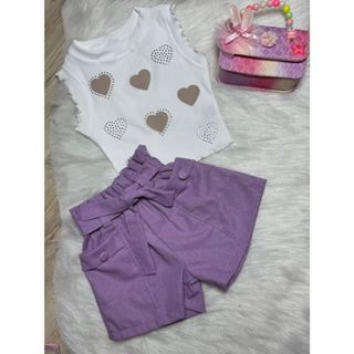 Conjunto Blusinha com Strass Coração e Shorts Linho Infantil 04 ao 10 anos Moda Meninas em Oferta na Shopee