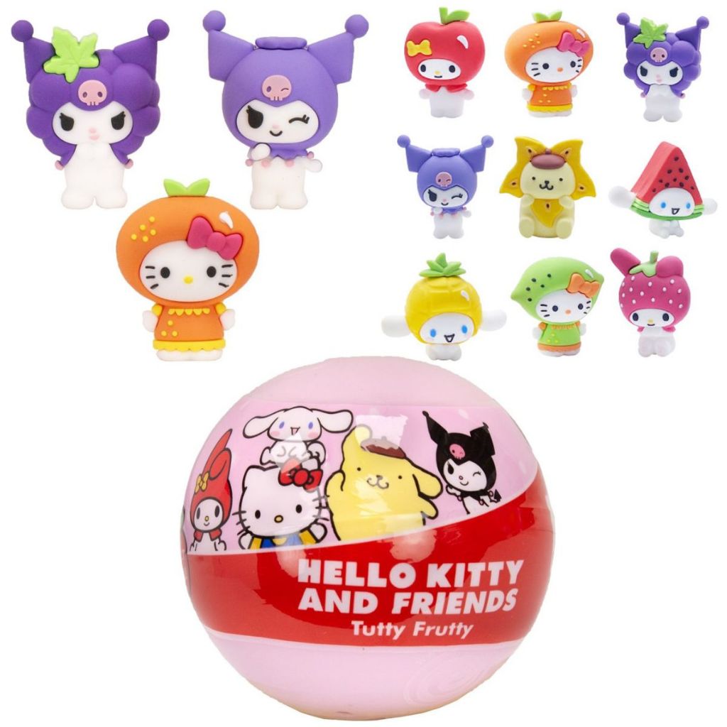 Hello Kitty - Bola Surpresa c/ Personagens em Miniatura - BBR Toys