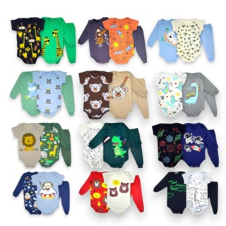 Kit 3 a 12 Peças Bodys de Bebê Manga Longa Menino Conjuntos para bebês sortidos. TAM RN ao GG em Oferta na Shopee