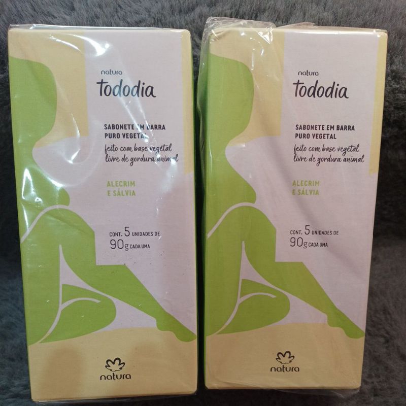 Sabonetes em Barra Puro Vegetal Alecrim E Sálvia 5 Unidades de 90g cada natura Tododia