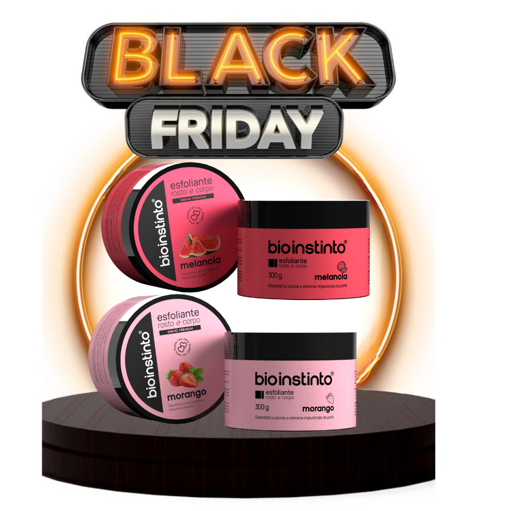 Kit 2 Esfoliantes Corporais 300g – 🍓🍉 Pele Macia e Cheirosa