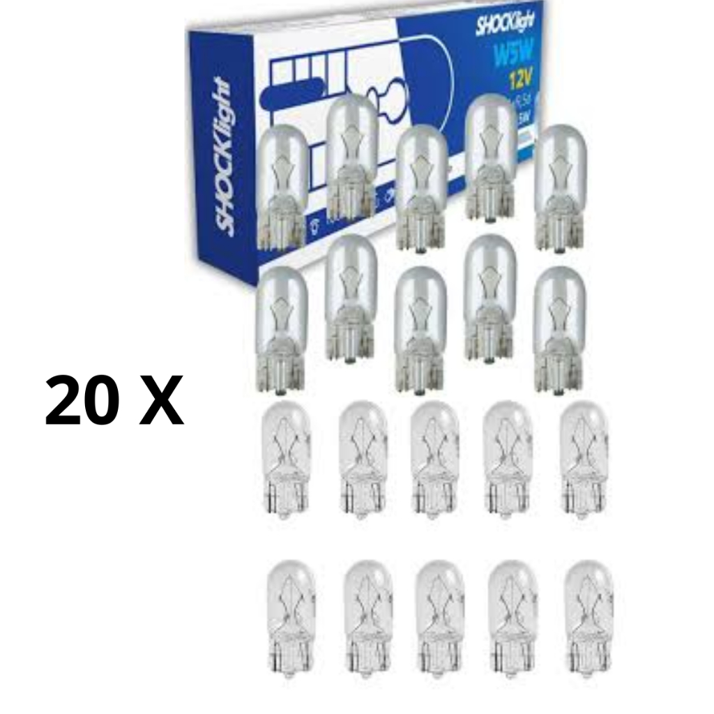 KIT LAMPADA ESMAGADA LANTERNA T10 2825 LANTERNA   20 PEÇAS em Oferta na Shopee