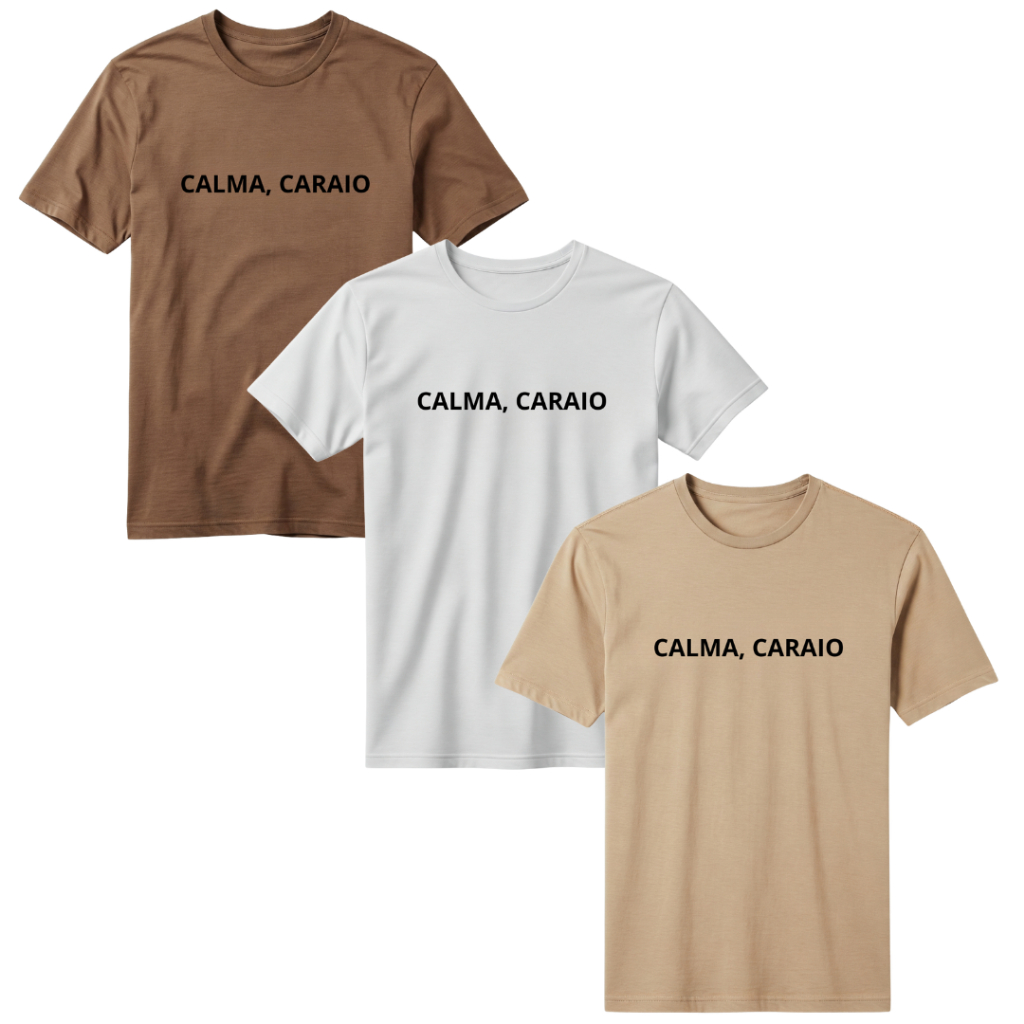 Kit 3 Camisetas Masculinas Básicas Premium Streetwear e Academia 100 Algodão Confortável Estampada