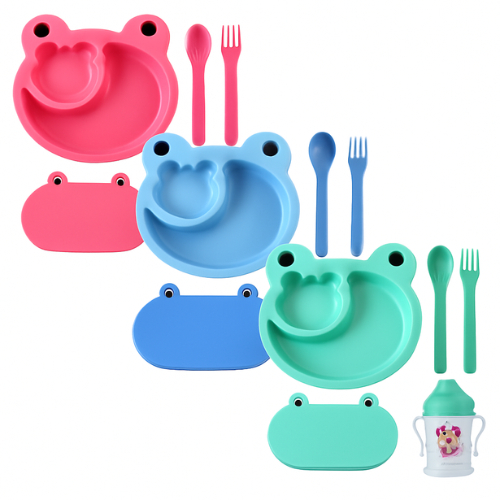 Kit Refeição Infantil 5 peças, Pratinho Infantil, Kit Alimentação bebê em Oferta na Shopee