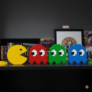 Kit Pac-Man Decoração Geek 4 peças em Oferta na Shopee