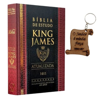 Bíblia de estudo King James + chaveiro biblico em Oferta na Shopee