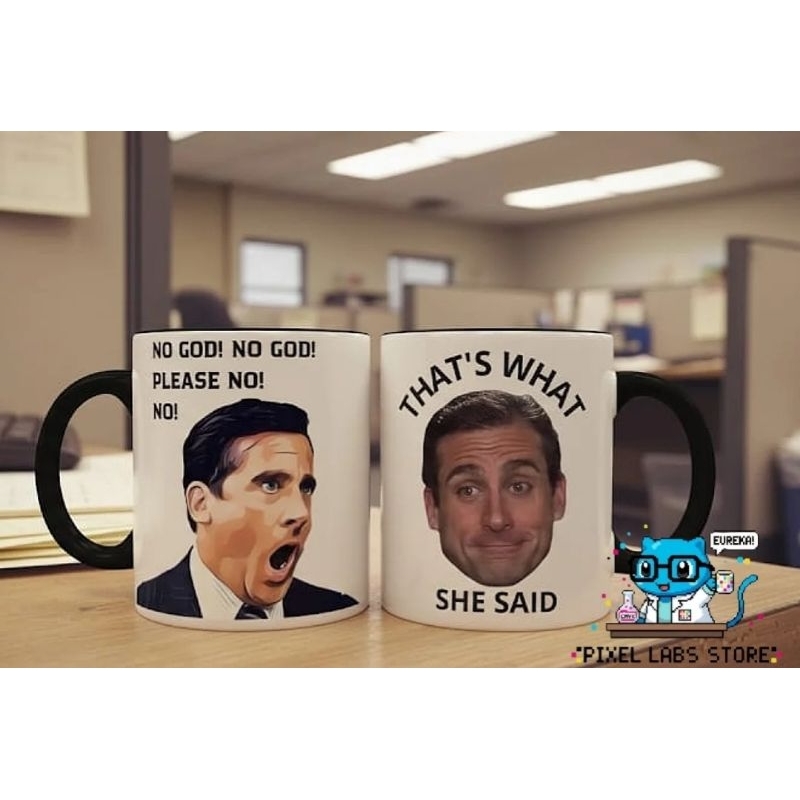 Caneca Michael Scott The Office Personalizada Cerâmica Meme Engraçada Série Netflix Presente Casal Amigo Escritório
