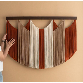 Painel de parede em tricolor boho chic 1m X 100cm- Decoração parede moderna - Decoração sala , quarto , casa de praia em Oferta na Shopee