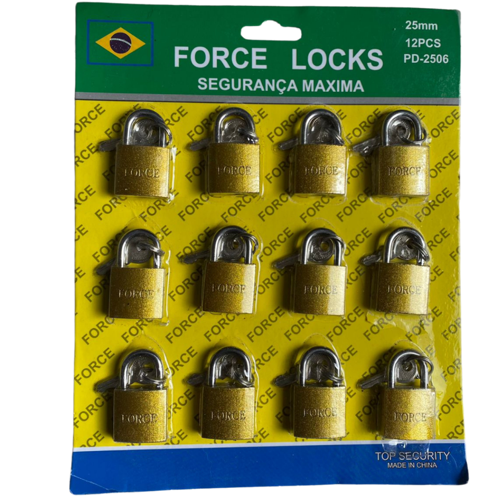 Cartela de Cadeado 25mm c/12 em Oferta na Shopee