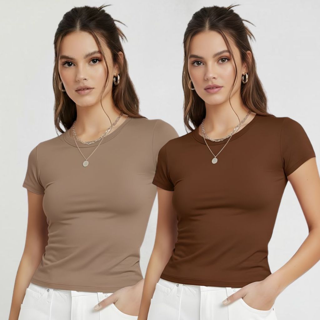 Blusa Baby Tee Manga Curta Baby Look Feminina Academia Suplex Microfibra Tendecia Blusinhas em Oferta na Shopee