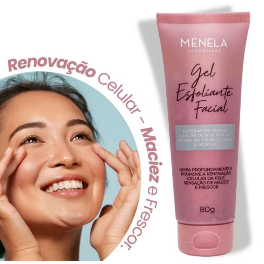 GEL ESFOLIANTE FACIAL e HIDRATANTE FACIAL - MENELA