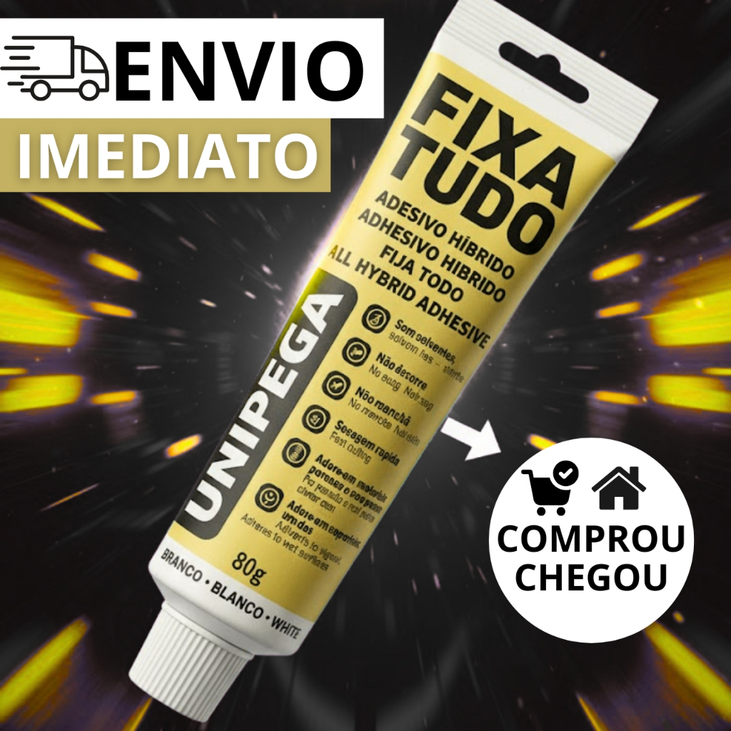 Super Cola Fixa Tudo 80 gramas  ORIGINAL Cola Até Debaixo D'água  - ENVIO IMEDIATO