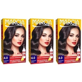 KIT COM 3 Tintura Permanente Márcia em Oferta na Shopee