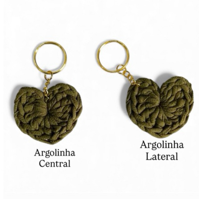 Chaveiro Coração crochê em Fio de Malha - Lembrancinha/ keychain em Oferta na Shopee