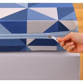 Capa com zíper para colchão solteiro 100% poliéster tecido grosso em Oferta na Shopee