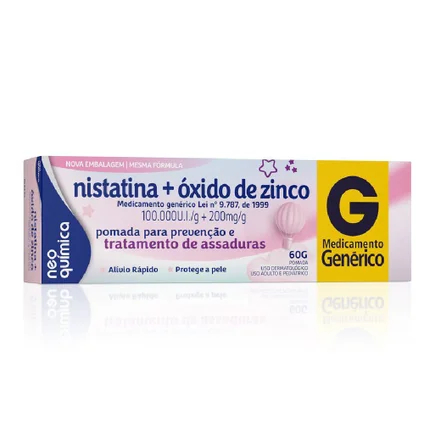 Pomada Antiassaduras Nistatina+ Óxido De Zinco Neo Química 60g