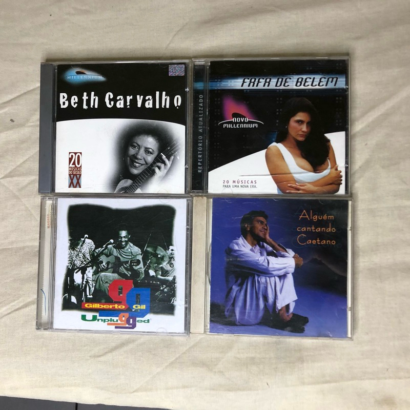 4 CDs MPB: Fafá de Belém (Novo) + Gilberto Gil + Beth Carvalho + Caetano Veloso alguem esta cantando