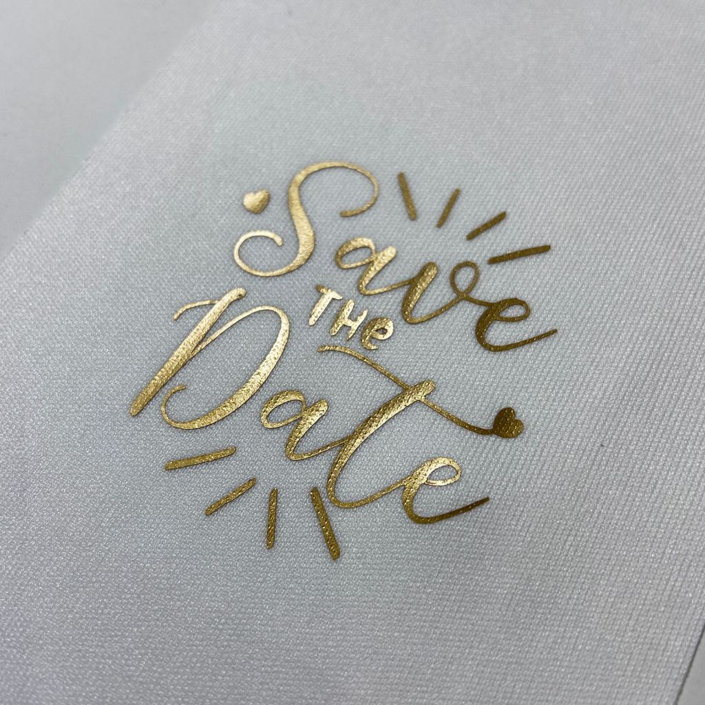 Adesivo TERMOCOLANTE - SAVE THE DATE - pronto para aplicar