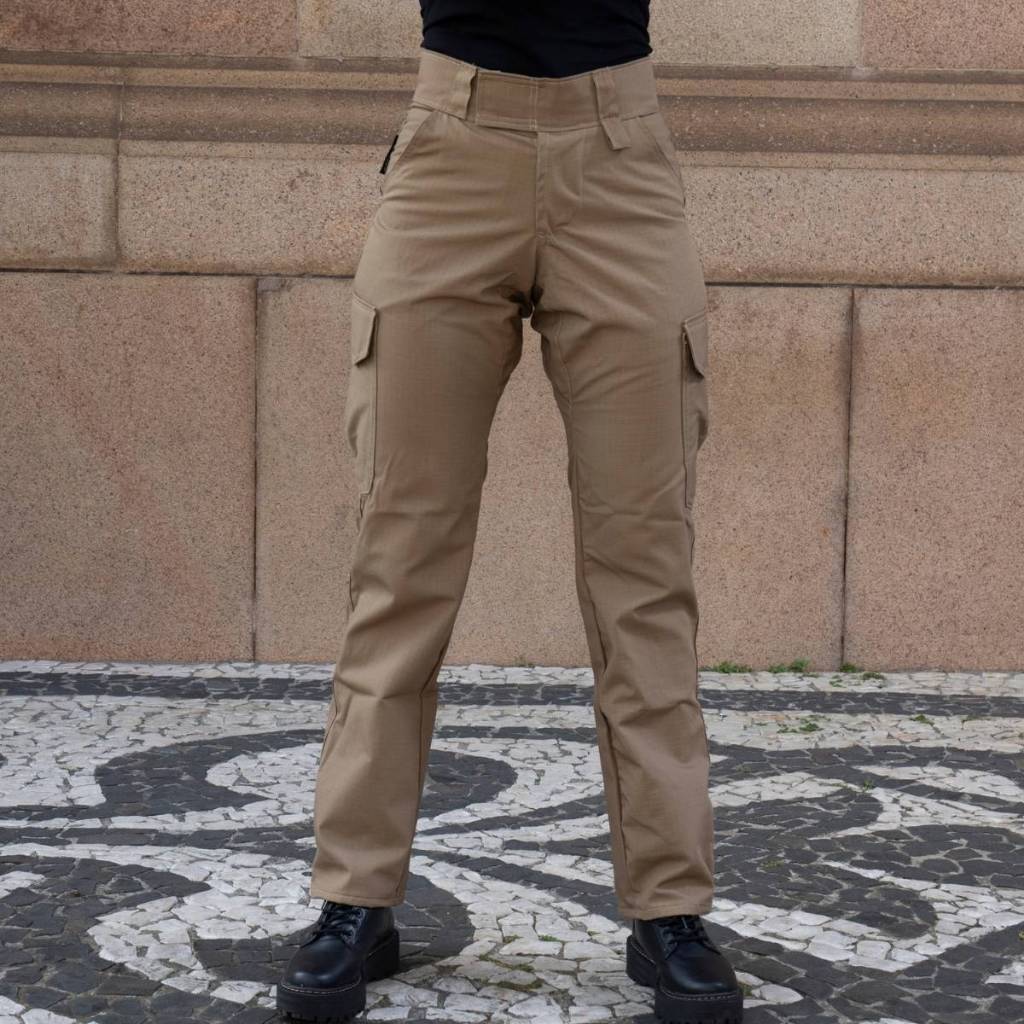 Calça Tática Feminina Bombeiro Civil Brigada de Incendio Operacional Cargo confortável uniforme