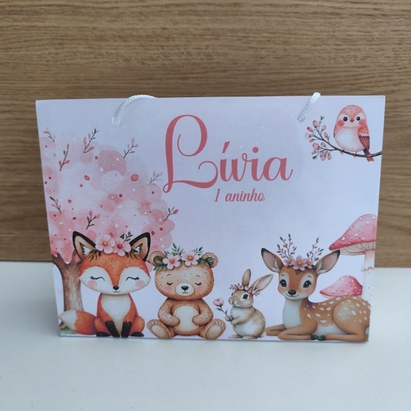 Sacolinha personalizada Bosque Encantado - Pegue e monte em Oferta na Shopee