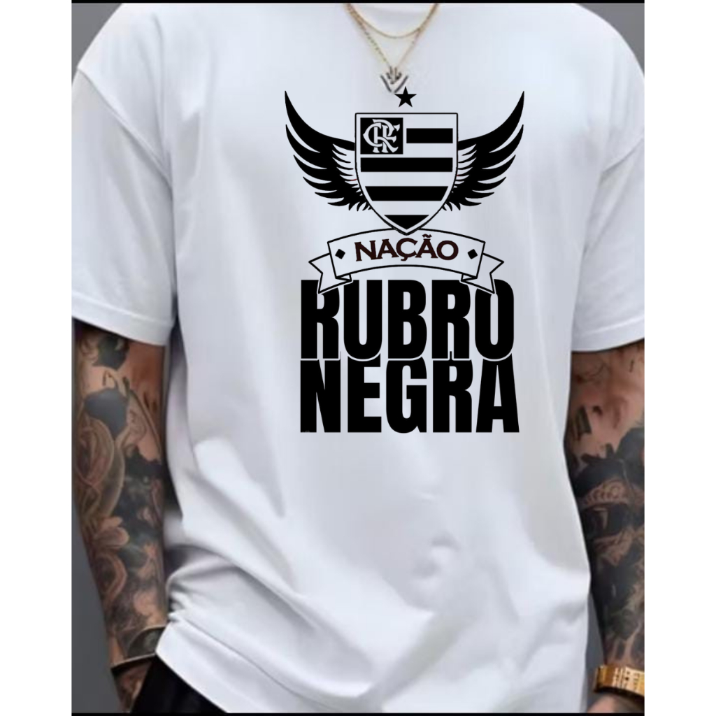 Camiseta Adulto Infantil Juvenil Nação Rubro Time 100% Algodão