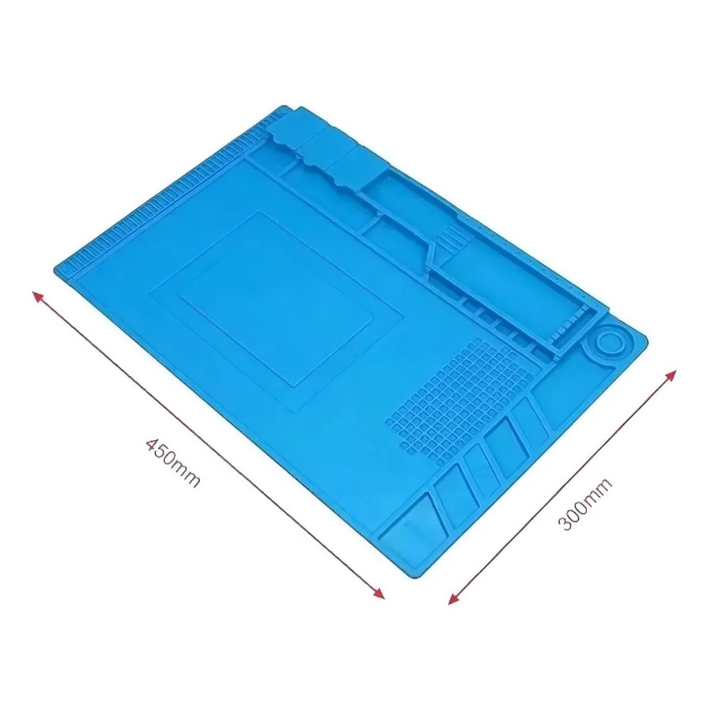 Manta Antiestática P/ Conserto Reparo Celular S-160 45x30cm Cor Azul