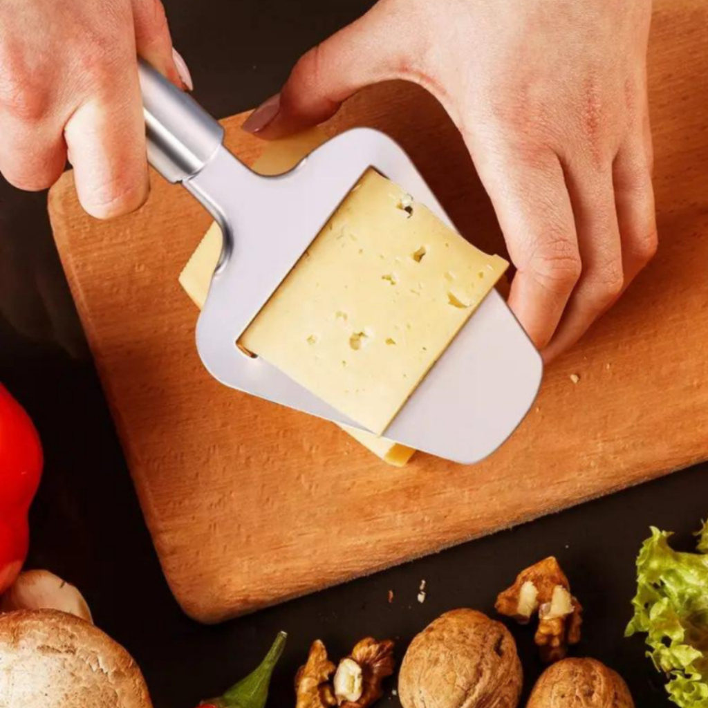 Plaina Cortador Fatiador e Espátula de Queijo, Mussarela Aço Inox em Oferta na Shopee