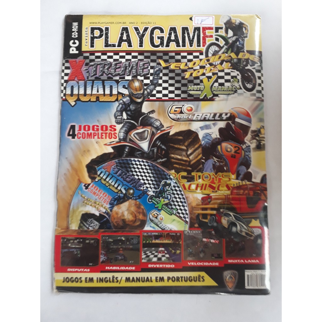 cd de jogo play games velocidade completos lacrado x-treme quads kart moto maniac rc toys e + 1f