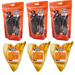 Kit 3 Orelha Bovina Desidratada 3 Pacote  Petisco Esofago Dip Dog mordedor pet cães em Oferta na Shopee