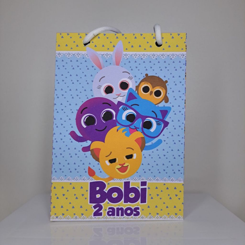 Sacolinha Personalizada Bolofofos-Lembrancinha Personalizada para Festa Infantil-PEGUE E MONTE