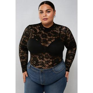 Body Manga Longa  gola alta Body Feminino Plus Size Liquidação2026** em Oferta na Shopee