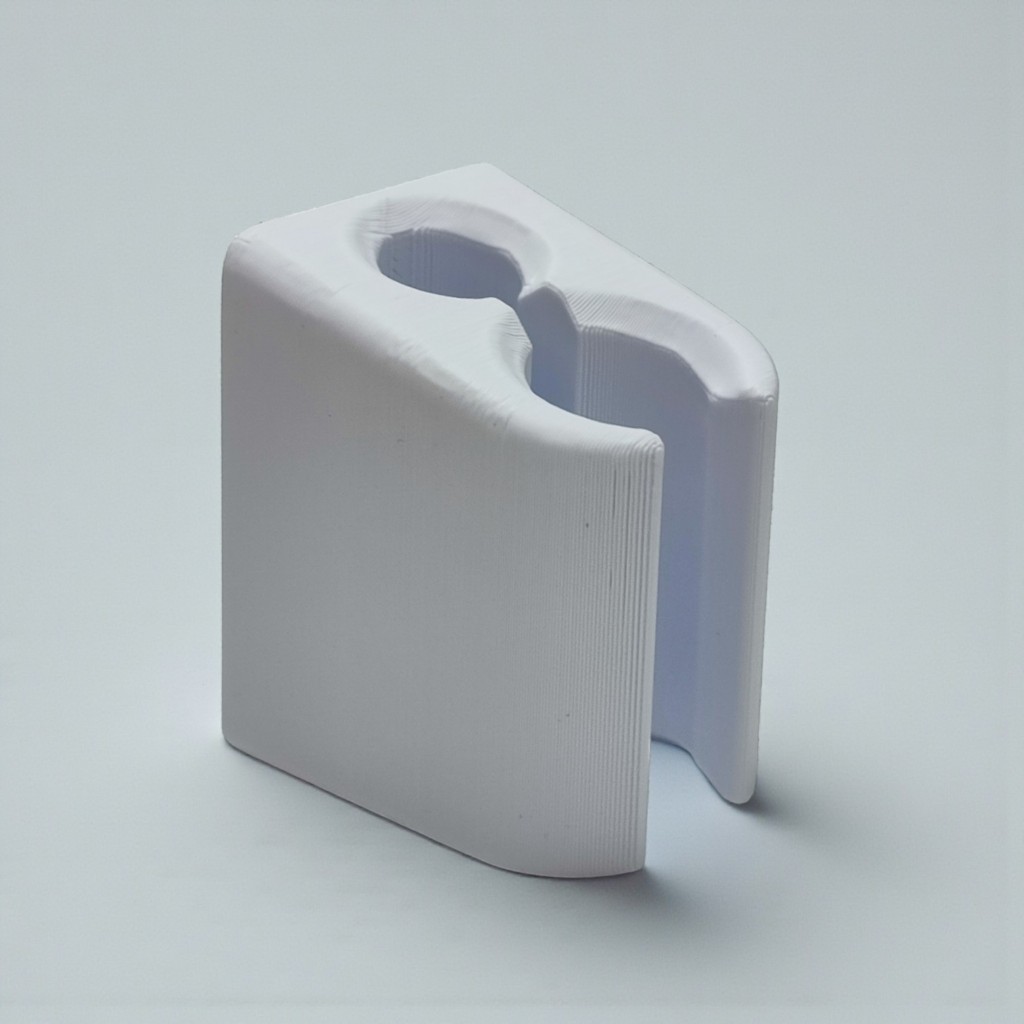 Suporte Parede Chuveirinho Mangueira Duchinha de Chuveiro Elétrico Fixado Dupla Face - Branco