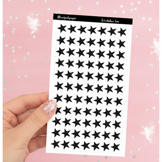 Kit de Cartelas Adesivas Estrelinhas Pretas para Bullet Journal, Cadernos, Diários, Kinbor, Decorativos em Oferta na Shopee