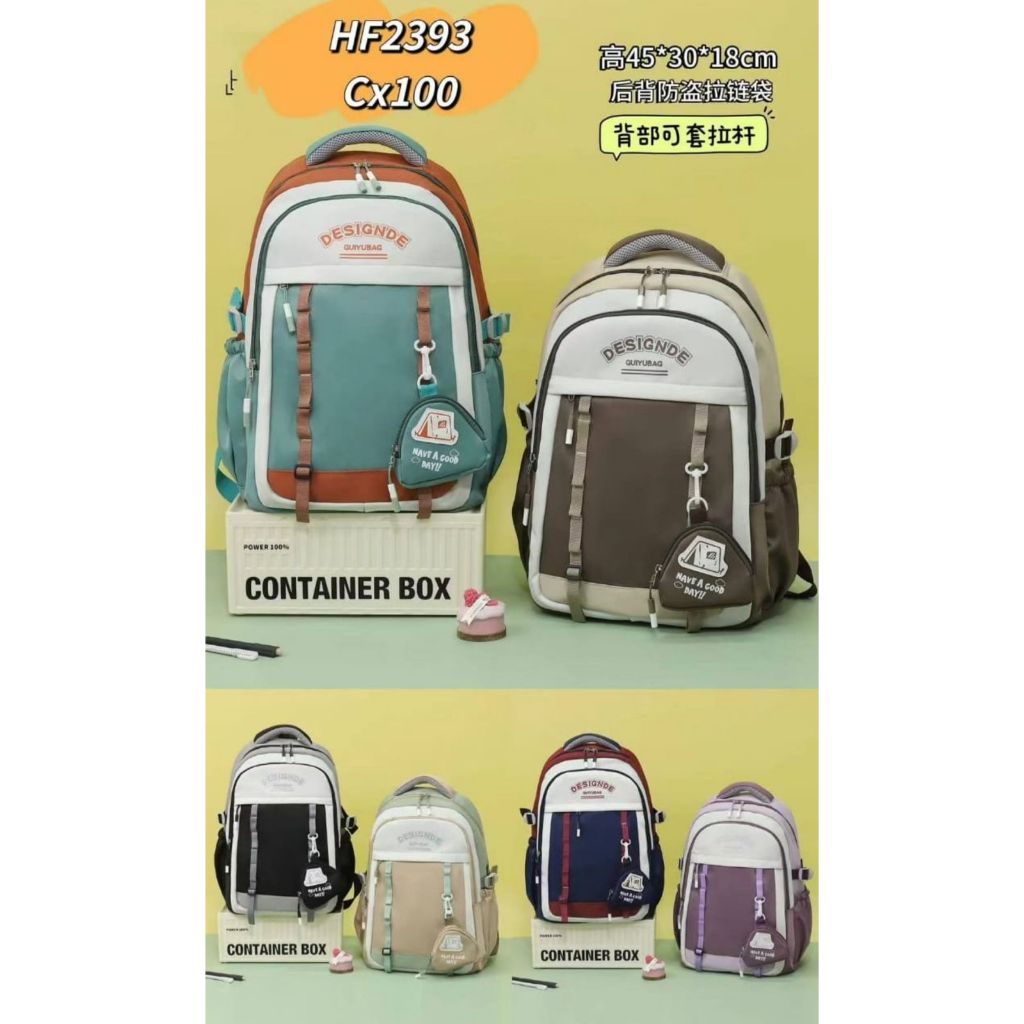 Mochila colorida | Estilo Coreano, Escolar Grande e Confortavel