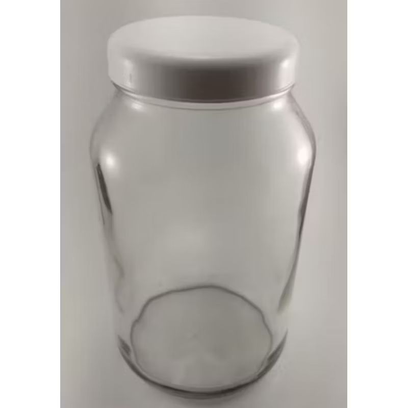 1 pote de vidro 3 Litros com tampa branca para conserva/armazenar em Oferta na Shopee