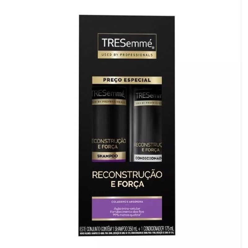 Kit Tresemmé Reconstrução Shampoo 350ml + Condicionador 175ml em Oferta na Shopee