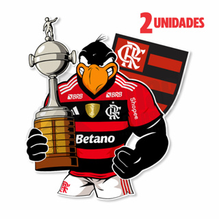 2 Adesivos Flamengo Crf - Taça Libertadores Mengão Urubu em Oferta na Shopee