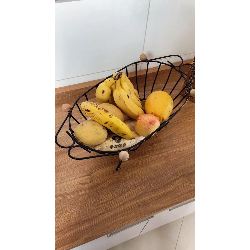 Fruteira de Mesa Oval Rustica Artesanal ENVIO IMEDIATO Fruteira Para Balcão em OFERTA