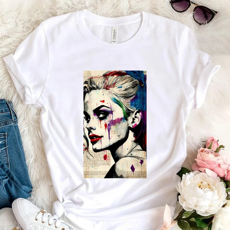 camiseta feminina estampada look confortável blusa  Estilosa  Algodão 30.1 Baby Look Feminina  Em Alta   Camisetinhas