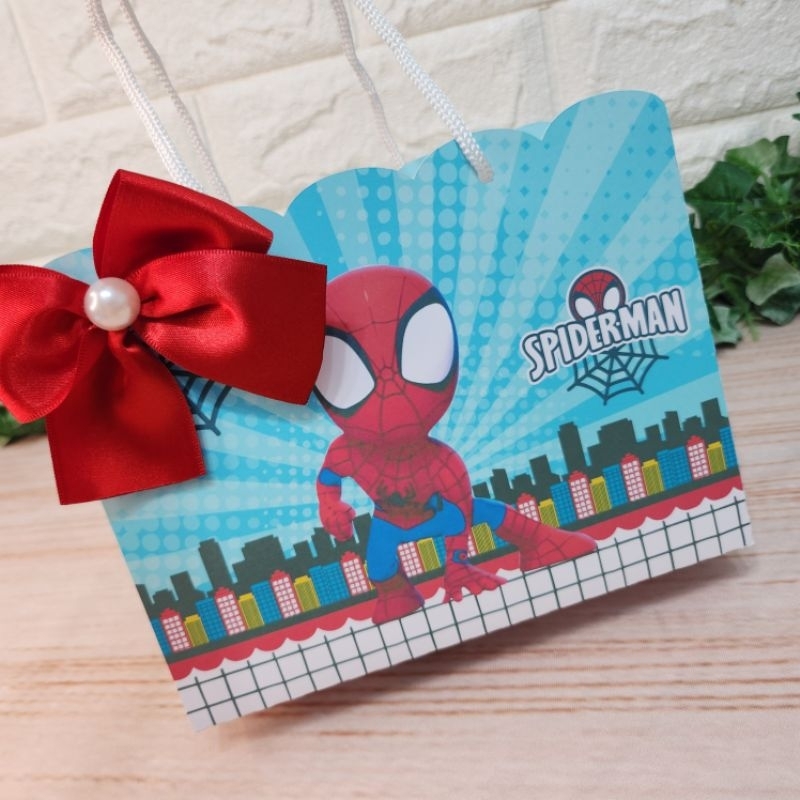 Sacolinha Homem Aranha Cute Personalizada l Sacolinha l Lembrancinha l Festa infantil l Festa Homem Aranha