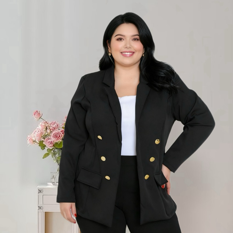 P ao G3 Blazer Plus dizer  Feminino Casaquinho Alfaiataria Casaco Social Com Botão Lindo Super