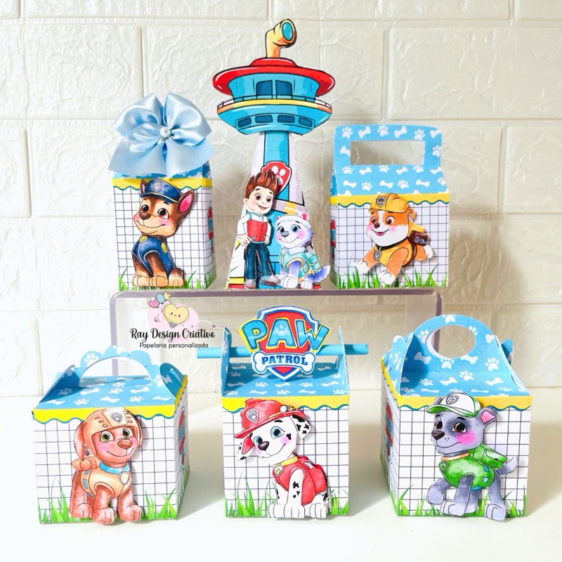 kit Caixas  Personalizadas Patrulha Canina /  Lembrancinhas  Personalizadas /  Festa de Aniversario Infantil / Decoração