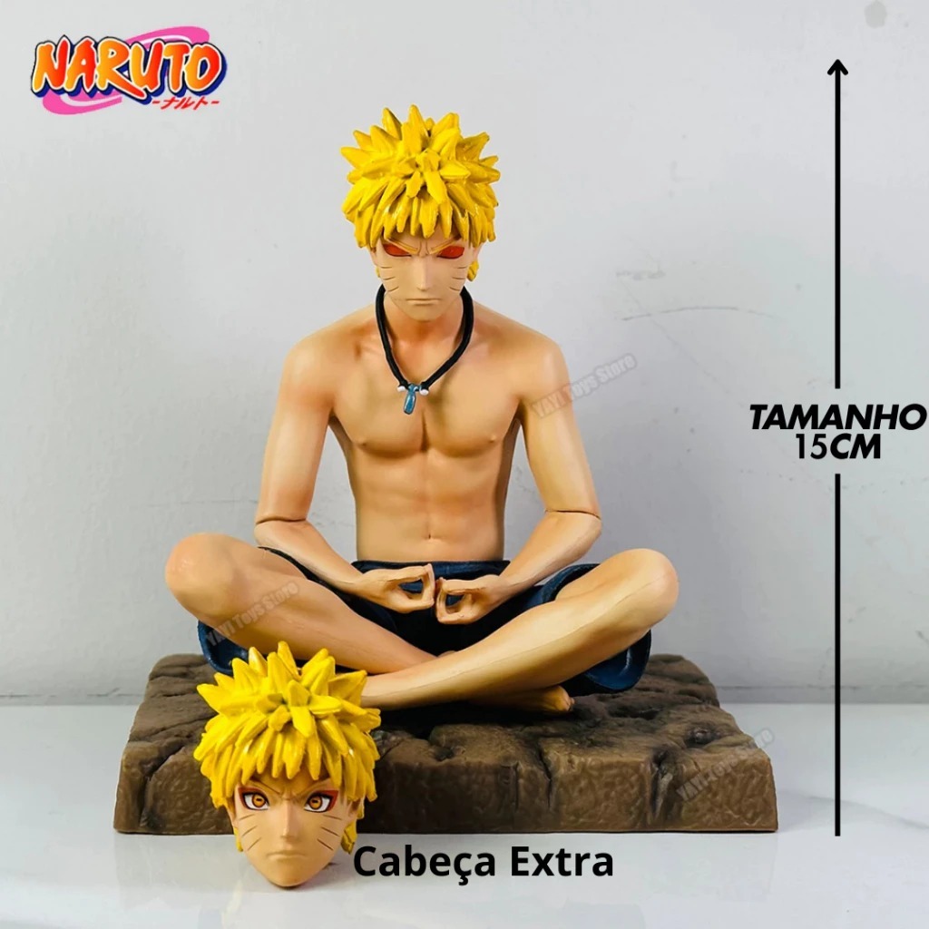 Naruto Sabio 15cm Meditando Action Figure Naruto Shippuden Coleção Enfeite Decoração Gamer Nenhuma avaliação ainda 0 Ven
