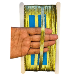 Fita Metalizada Fina 6mm/8mm/10mm- Nybc 50 Metros Ouro/Prata Fitilho