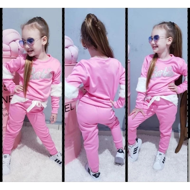 Conjunto Moletom Infantil com Pelúcia nas Mangas e Calça | Inverno Quentinho e Confortável